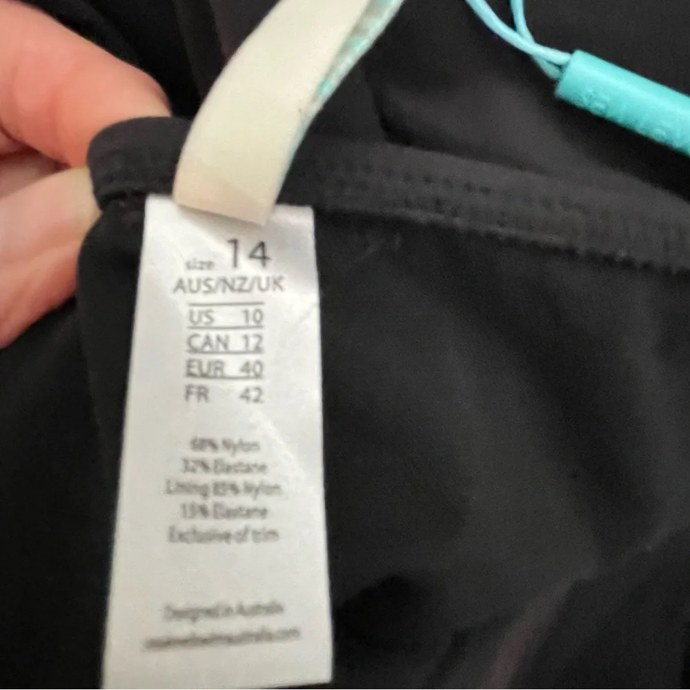 Sea Level Australia Swimsuit Sz 10 Longline Black One Piece Dark Romance NWT - Picture 11 of 11